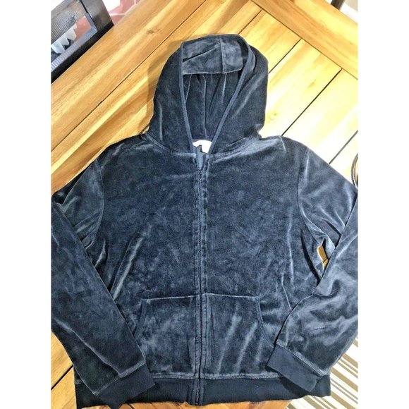 Victoria's Secret VSX Sexy Sport Velour Fitness Workout Zip Up Size Large Black - Picture 1 of 8